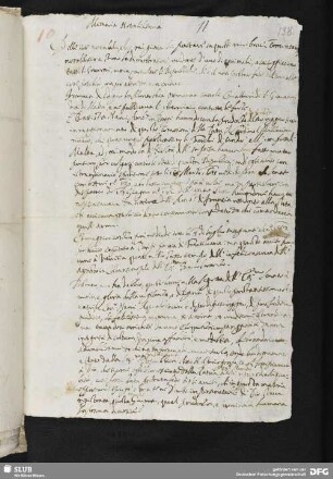 [Faszikel 10, Text 1: Notizen, Entwürfe, Fragmente; Text 2: Brief eines Giovanni Corte, möglicherweise an den Dogen von Venedig (vermutlich Original)]