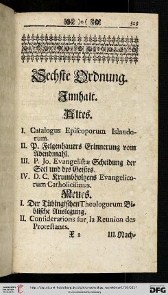 Sechste Ordnung