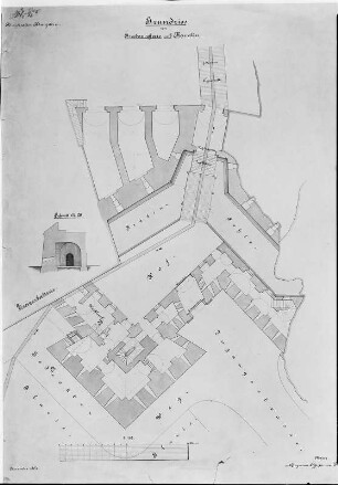 Festung Königstein, Grundriß von Grabenschere und Ravelin : Königstein, Festung