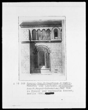 Dom Sankt Maria und Sankt Stephan zu Speyer: Südseite: Fenster und Laufgang