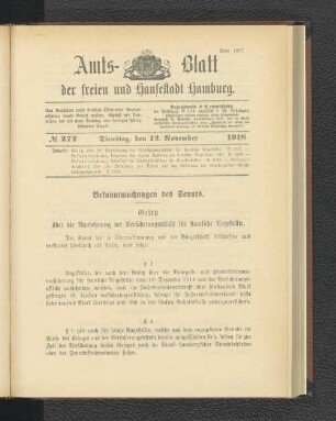 No. 272, 12. November 1918