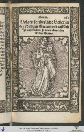 Volgen sonderliche Gebet zu den Heiligen Gottes.