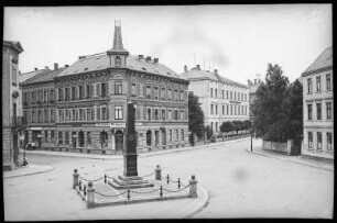 Wurzen. Wettinplatz mit Kriegerdenkmal