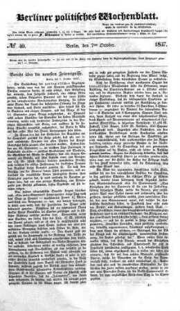 No 40, 7. Oktober 1837