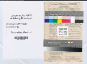 Entnazifizierung Gertrud Schmelter, geb. 01.06.1907 (Verw.Angest.)