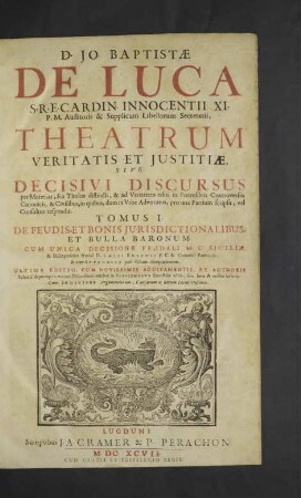 1: De feudis, et bonis jurisdictionalibus, et bulla baronum