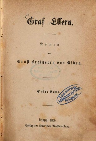 Graf Ellern : Roman, 1