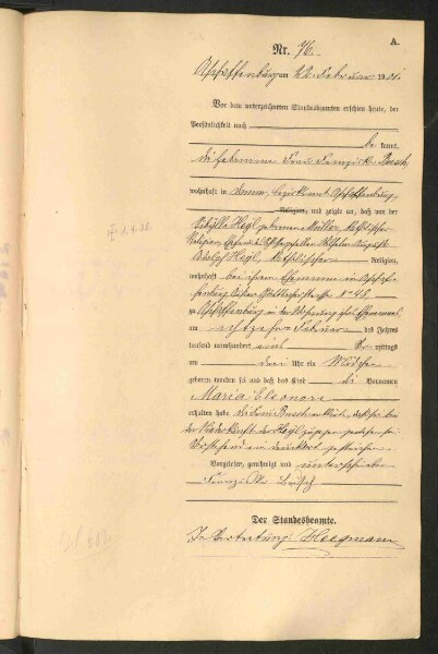 Standesamtsbuch der Stadt Aschaffenburg: Geburten 365/1900 - 184/1901