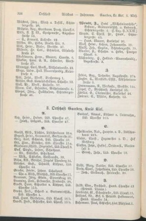 3. Ortschaft Gaarden, Kreis Kiel.