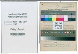 Entnazifizierung Gustav Fiebig , geb. 13.12.1900 (Lehrer)