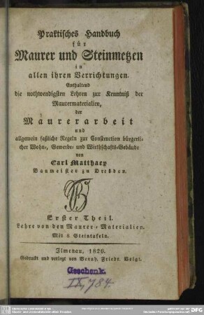 1: Lehre von den Maurer-Materialien