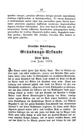 Deutsche Übersetzung der Gründungs-Urkunde