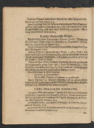 Teutsche Musicalische Bücher.