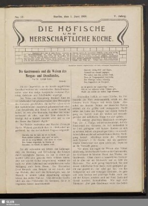 Nr. 17, 1. Juni 1909