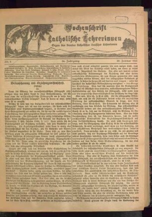 Weltanschauung und Erziehungswissenschaft : (Schluß)