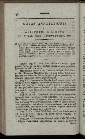 Novae Annotationes ad [...].