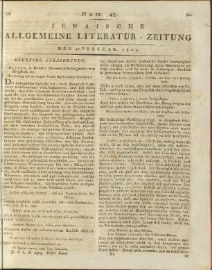 Num. 41. Den 17. Februar 1804