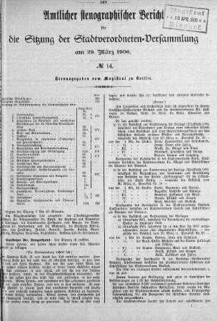 No. 14, 29. März 1906