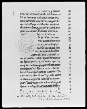 Augustinus, Enarrationes in Psalmos 1-50 — Initiale O, Folio 167 verso