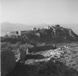 Milazzo, Blick auf das mittelalterliche Kastell der Stadt