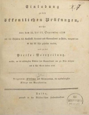 Philipp und Alexander, die merkwürdigsten Könige von Macedonien