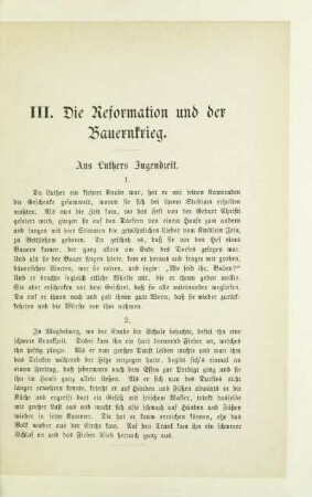 III. Die Reformation und der Bauernkrieg
