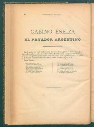 Gabino Ezeiza : El payador argentino
