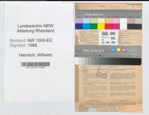 Entnazifizierung Wilhelm Heimlich, geb. 27.08.1896 (Polizeibeamter)