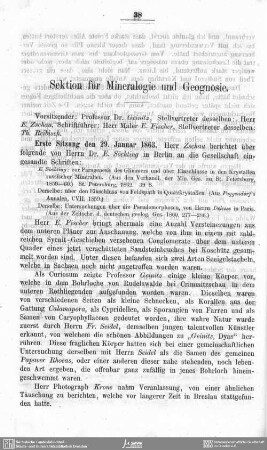 Sektion für Mineralogie und Geognosie