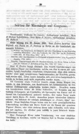 Sektion für Mineralogie und Geognosie