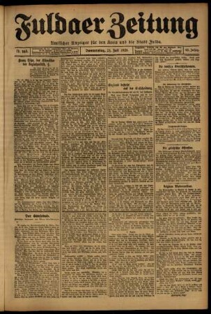 Ausgabe vom Donnerstag, den 21. Juli 1921.