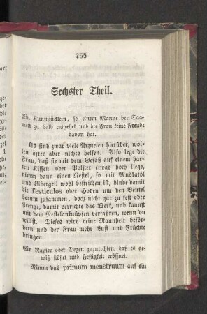 Sechster Theil.