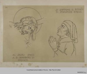 Kopf eines Christus am Kreuz und Bildnis eines Stifters (angeblich aus Sacro Speco bei Subiaco)
