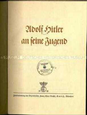 Nationalsozialistische Propagandaschrift an die deutsche Jugend