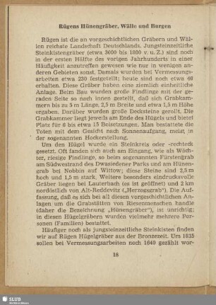 Rügens Hünengräber, Wälle und Burgen