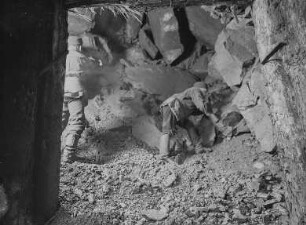 Altenberg, Zinngrube "Vereinigt Feld im Zwitterstock". Bruchort im Römer-Treibeschacht unter der Binge
