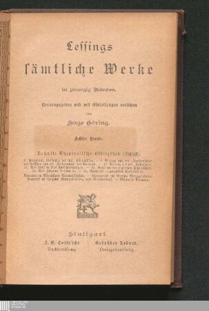 8: Theatralische Bibliothek : (Schluß)
