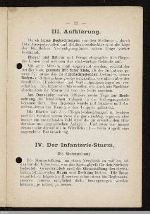 III. Aufklärung