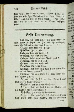 Erste Unterredung. - Zehente Unterredung.