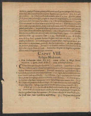 Caput VIII. Religio Medorum.