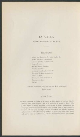 La valla : Boceto de comedia en un acto