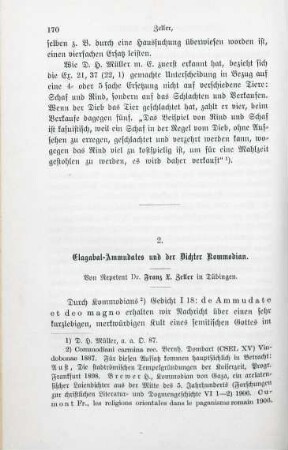 170-185 Elagabal-Ammudates und der Dichter Kommodian