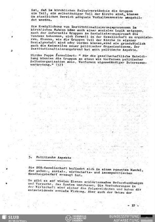 5. Politische Aspekte