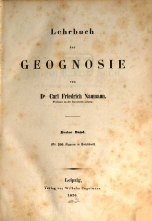 Lehrbuch der Geognosie, 1