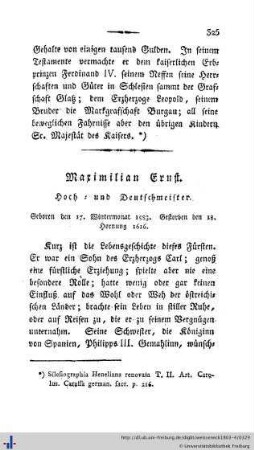 Maximilian Ernst Hoch- und Deutschmeister