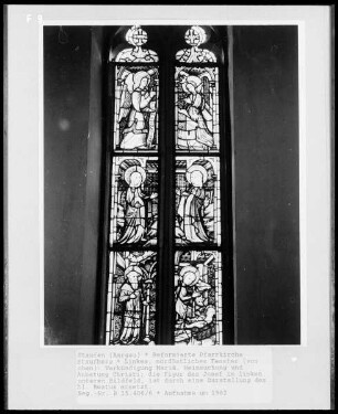 Linkes, nordöstliches Fenster: Verkündigung an Maria