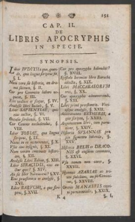 Cap. II. De Libris Apocryphis In Specie