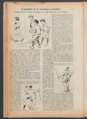 A propósito de la enseñanza secundaria : Influencia de los colegios nacionales en la vida intelectual, etc., del barrio