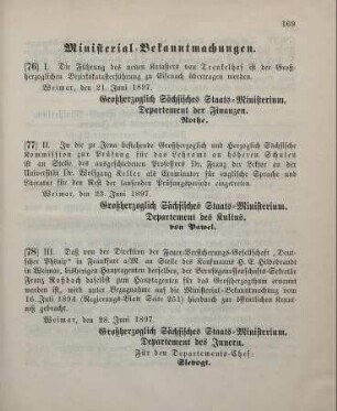 78. Ministerial-Bekanntmachung, betreffend Wechsel in der Hauptagentur der Feuer-Versicherungs-Gesellschaft "Deutscher Phönix" in Frankfurt a/M.