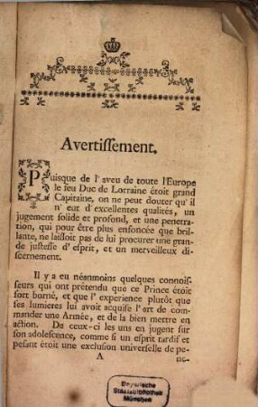 Testament politique de Charles Duc de Lorraine